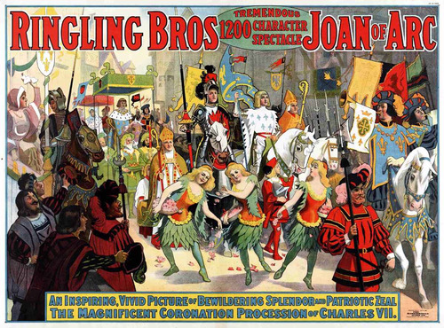 Lienzo Canvas Juana De Arco Arte Circo Ringling Bros 50x70