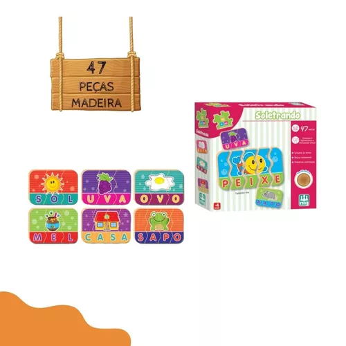 Kit 3 Jogos Educativos Alfabetizacao Infantil Numeros Letras - Nig  Brinquedos