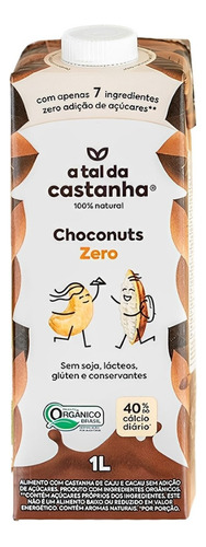Bebida Choconuts Zero Açúcar A Tal Da Castanha 1l