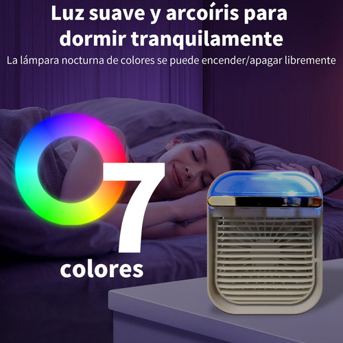 Ventilador Enfriador De Escritorio Usb Con Luz Led