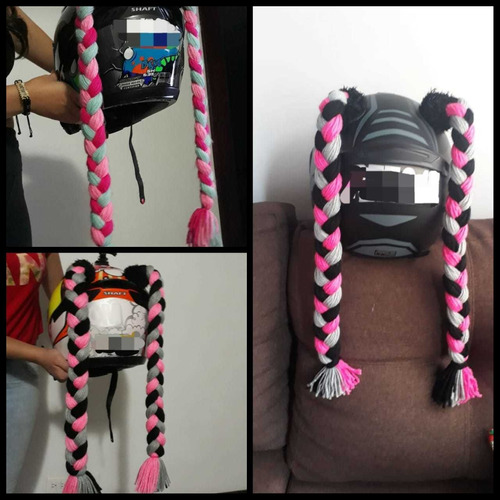 Trenzas Para Casco De Moto / Accesorio Casco Moto Mujer