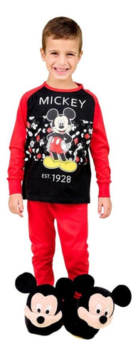 Pijama Niños Mickey Mouse Manga Larga Disney Original