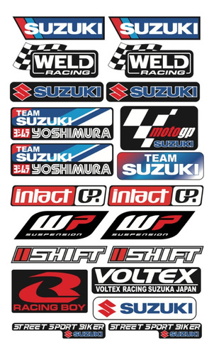 Set Stickers Suzuki Para Personalizar Tu Moto Y Equipo 10