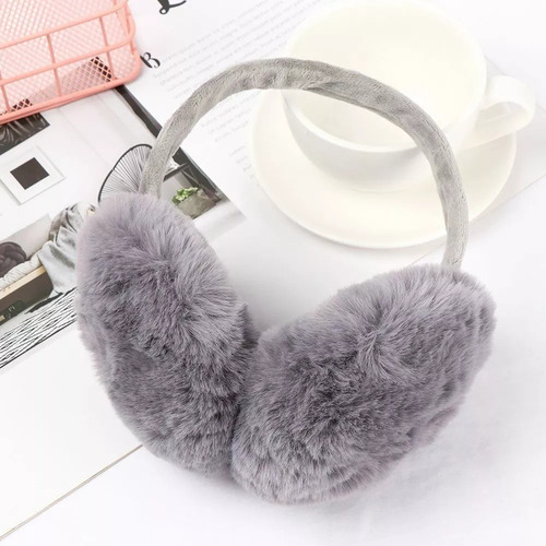 . Orejeras For Mujer, De Peluche De Esquí De Color Sólido