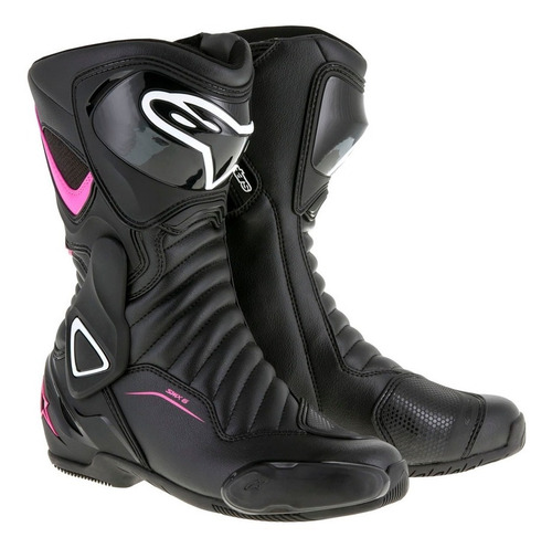 Bota Feminina Alpinestars Stella Smx-6 V2 Preta Rosa Smx6