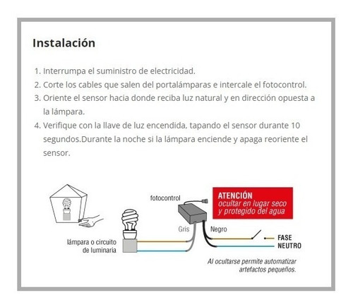Imagen 3 de 8 de Fotocontrol Ocultable Fotocelula Light House 1500w Led