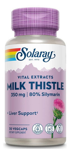 Solaray Extracto De Semilla De Cardo Mariano De 350 Mg Sabor Sin Sabor