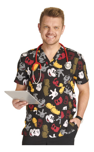 Polera Clínica Hombre Disney Tf740  Tooniforms