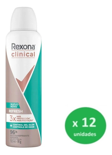 Pack Desodorante Rexona Women Clinical 150ml X12u- Dh Tienda
