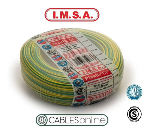 Cable Unipolar Pvc Imsa 2,5 Mm Extraflexible Iram 247-3 100m