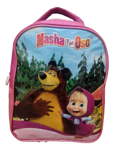 Mochila Masha Y El Oso Espalda Jardin Lic Orig Armonyshop