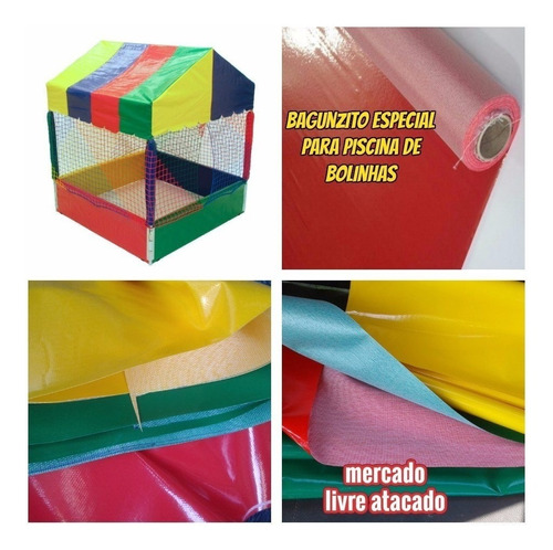 Piscina De Bolinha Lona P/revestir Tabuas Teto 2.00 Kit 8.40