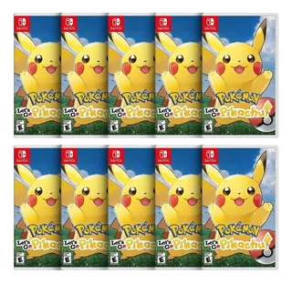 Combo Com 10 Pokemon Lets Go Pikachu Nintendo Switch Fisico