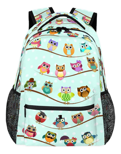 Mochila Escolar Pardick Infantil Acolchada Diseno Buhos