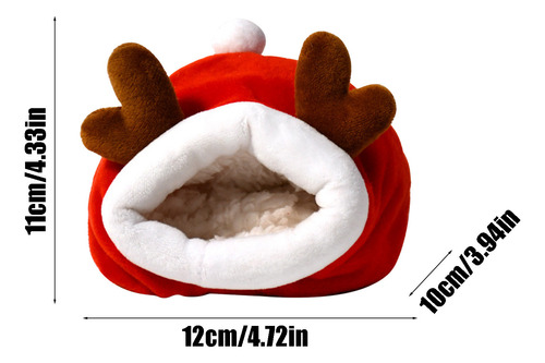 Cama O Christmas Con Forma De Reno Para Hámster, Acogedora Y