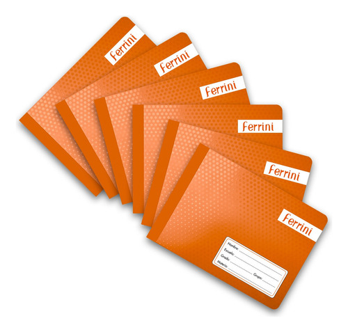 Cuadernos Cosidos Italiano Ferrini Libreta 100h C7 6-pack Color Naranja