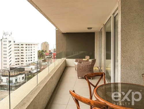 Dpto Viña: 2d-2b 80m + Balcón, Amoblado - Frente Casino