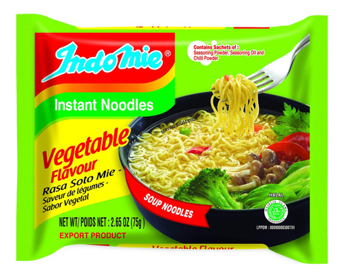 Indomie Sopa Instantnea De Fideos Con Sabor Vegetal, 79.5 On