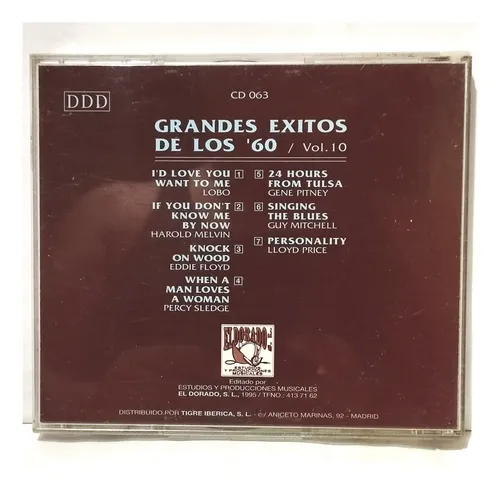 Cd Grandes Éxitos De Los 60 - 1995 España | Cuotas sin interés