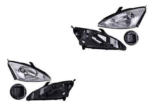 2) Faros Delanteros Depo Focus Ford 2000-2002