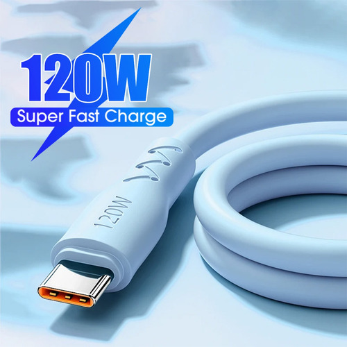 Cable De Carga Rápida Usb-c De 1 M, 120 W Y 6 A, Cable De Ca