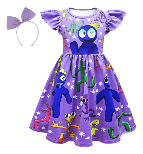 Disfraz De Rainbow Friends Para Niños Halloween Juego De Roles Carnaval Vestido De Fiesta Cumpleaños