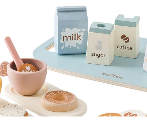 Juego De Fiesta De Té De Madera Para Niñas Pequeñas,