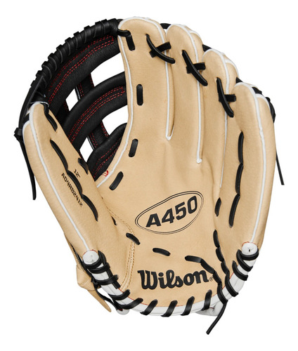 Guante De Beisbol Wilson A450 12in Derecho Color Negro/paja