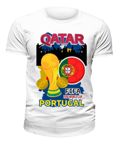 Playera Mundial Qatar 2022 Diseño 03 Portugal Futbol Beloma