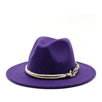 Comprar Sombrero De Fieltro De Ala Ancha Con Cinturón De Anillo