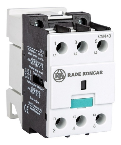 Contactor 40a 120vac Rade Koncar Cnn 40 00 120v/60hz