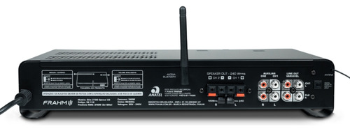 Kit Som Ambiente Frahm 3700 Slim + 4 Cx Som Arandela Embutir Cor Preto Potência De Saída Rms 240 W 127/220v