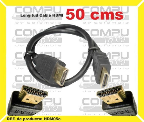 Cable 50 Cm Flexible Corto Hd Ref: Hdm05c Computoys Sas