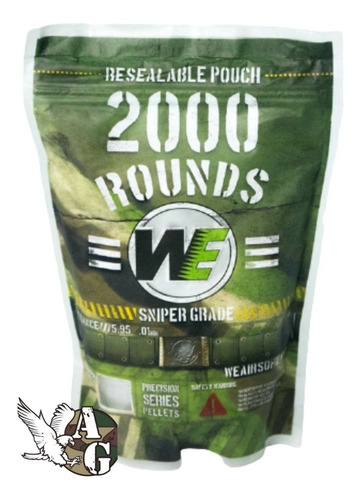 Imagen 1 de 3 de Airsoft Bbgun 6mm 0,43gr X 2000pc Bolsa We