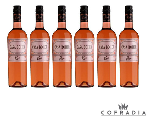 Vino Casa Boher Rose 750ml Caja X6 Unidades