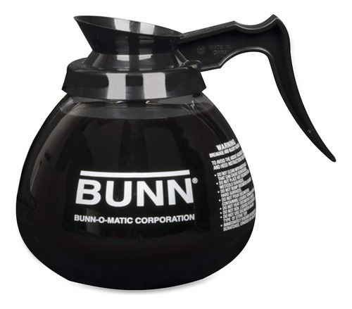 Bunn - Decantador De Cafe  Cristal  12 Tazas   Color Negro