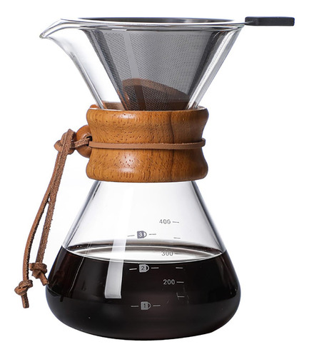 Cafetera Para Verter Con Gotero Reutilizable De Acero Inoxid