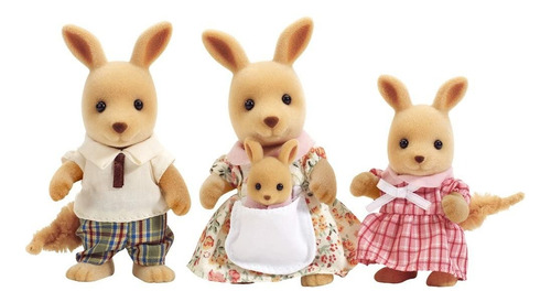 Calico Critters, Muñecos Familia Canguro X 4