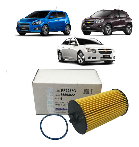 Filtro Oleo Do Motor Sonic 2012 2013 2014 Gas Chevrolet