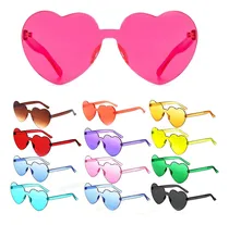 Comprar ¡ Gafas Fashion Party De Corazón Sol Rimless Moda Colores !! Color de la lente Fucsia Color de la varilla Multicolor Color del armazón Multicolor