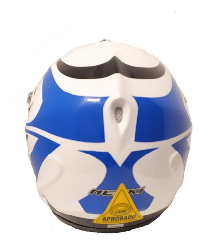Casco Nenki Nk-301 Cross Blanco Con Colores