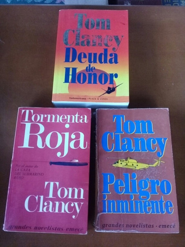 Novelas De Tom Clancy Tormenta Roja, Deuda De Honor Y Más 