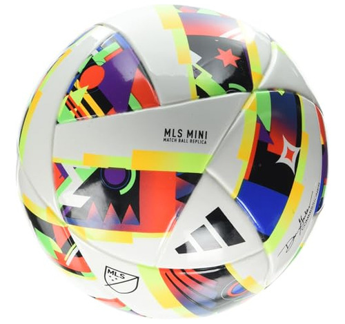 adidas Unisex-adult Mls 24 Mini Soccer Ball, White/black/sol