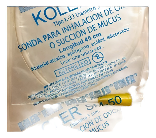 Sonda Para Succión De Mucus O Inhalación Sm-50 Tipo K32