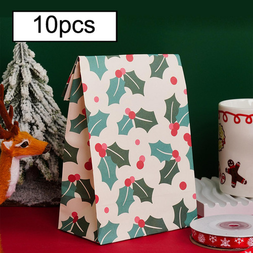 10 Bolsas Para Envolver Y Dulces, Bolsas De Verde Y