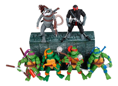 Tortugas Ninja Set 6 Figuras Articuladas