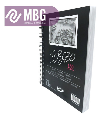 Imagen 3 de 6 de Block Dibujo Esbozo A5 130grs 40hjs -monserrat-