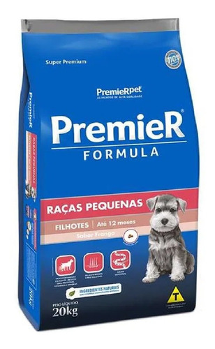 Ração Cães Filhotes Raças Pequenas Frango 20kg Premier