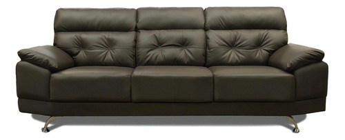 Sofa De Piel - Dublin - Conforto Muebles Color Chocolate