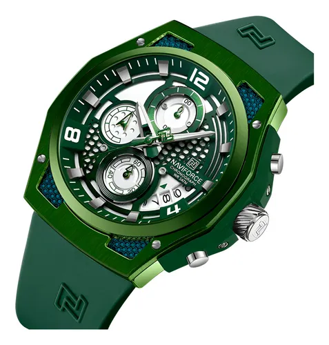 Reloj Naviforce Deportivo Nf8051t Goma Hombre + Estuche